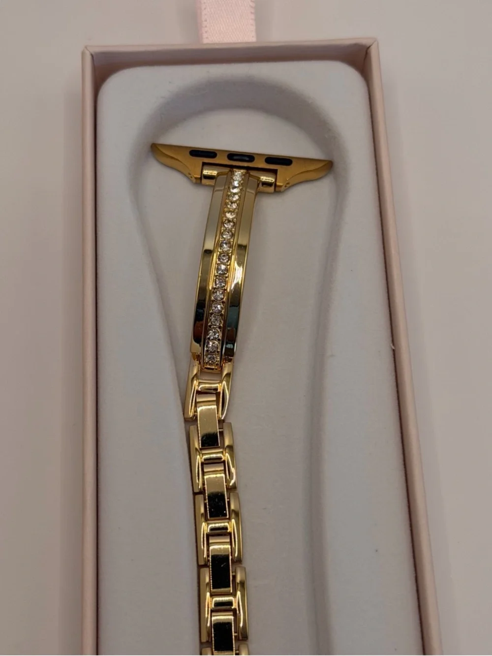 Apple Watch Stainless‎ Steel Gold & Diamond Braclet Band
